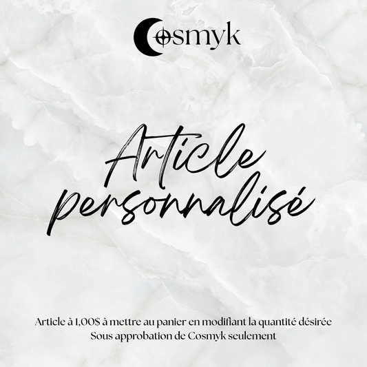 Vente d’article personnalisé